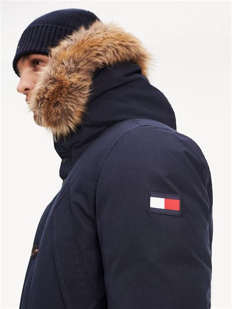 tommy hilfiger men's winter jacket|tommy hilfiger raincoat men's.